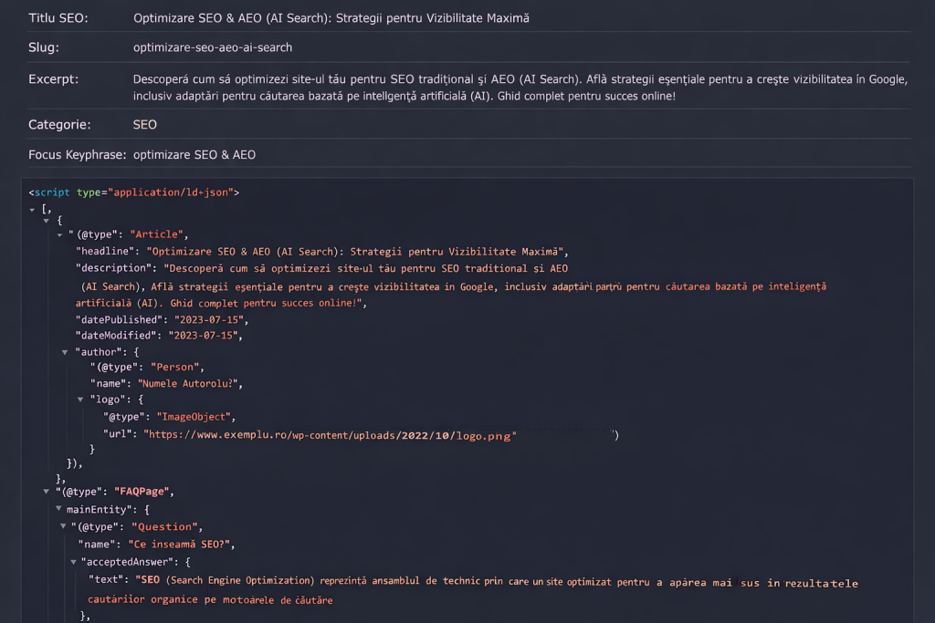 Optimizare SEO & AEO